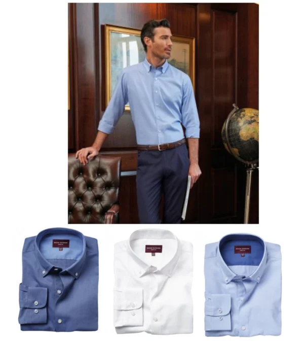 BK582 Brook Taverner Long Sleeve Oxford Shirt